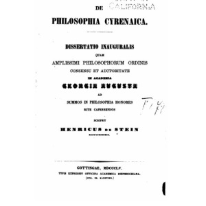 De philosophia Cyrenaica