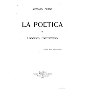La Poetica di Lodovico Castedvetro