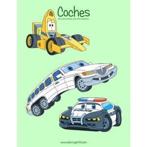 Coches libro para colorear para niños pequeños 1: Volume 1 (Coches para niños pequeños)