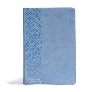 CSB (in)courage Devotional Bible, Blue LeatherTouch Indexed: Black Letter, Notetaking Space, Reading Plans, Easy-To-Read Font