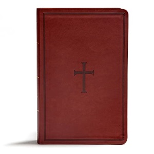 KJV Giant Print Reference Bible, Brown LeatherTouch, Indexed: Red Letter, Ribbon Marker, Smythe-Sewn, Two-Column Text, Concordance, Presentation Page, Full-Color Maps, Easy-To-Read Font Size