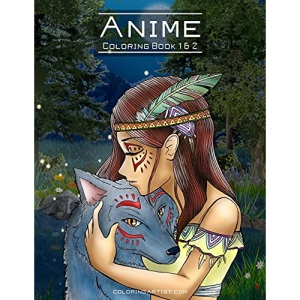 Anime Coloring Book 1 & 2