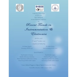 Recent Trends in Instrumentation and Electronics: Proceedings of 2nd National Conference