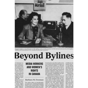 Beyond Bylines: Media Workers & Women's Rights in Canada (Film and Media Studies)