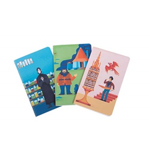 Harry Potter: Exploring Hogwarts Sewn Pocket Notebook Collection: Set of 3 (HP ExHog Notebook)
