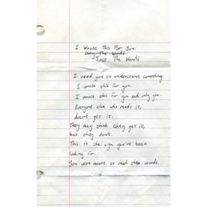 I Wrote This for You: Just the Words