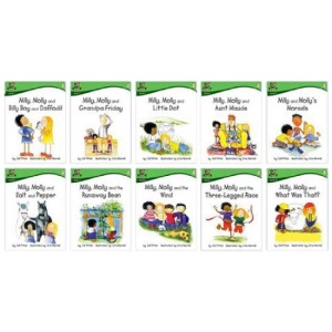 Milly Molly: Level 4 - 10 Books Collection (Milly Molly and Billy Boy and Daffodil,Milly Molly and Grandpa Friday,Milly Molly and Little Dot,Milly ... Pepper,Milly Molly and the Runaway Bean, etc)