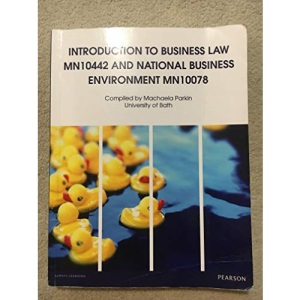 Introduction to Business Law MN10442 and National Business Environment MN10078