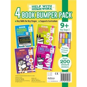9+ Pack - Coding Essentials, English Essentials, Maths Essentials & Maths Revision (Essential Workbooks Pack 9+)