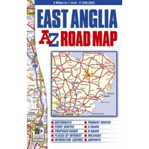East Anglia Road Map (A-Z Road Maps & Atlases)