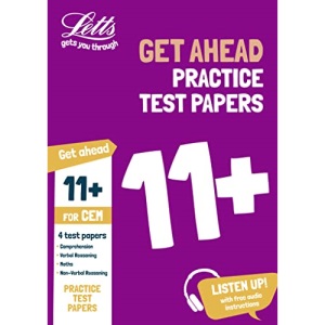 11+ Practice Test Papers (Get ahead) for the CEM tests inc. Audio Download (Letts 11+ Success)
