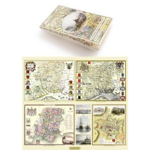 Hampshire 1610 – 1836 – Fold Up Map that features a collection of Four Historic Maps, John Speed’s County Map 1611, Johan Blaeu’s County Map of 1648, ... (Historic Counties Maps Collection)