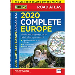 2020 Philip's Complete Road Atlas Europe: (A4 Flexiback) (Philip's Road Atlases)