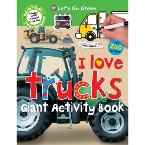 I Love Trucks (Let's Go Green Giant Activity Books)