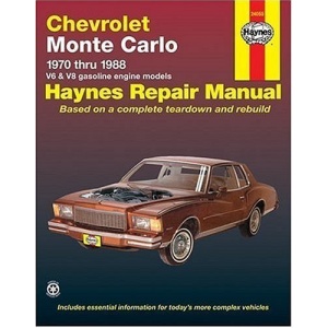 Chevrolet Monte Carlo 1970-88 V6 and V8 Owner's Workshop Manual (USA service & repair manuals)