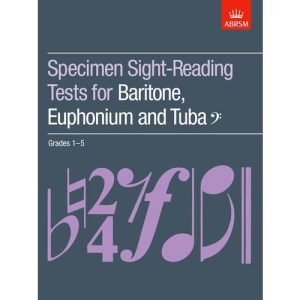 Specimen Sight-Reading Tests for Baritone, Euphonium and Tuba (Bass clef), Grades 1-5 (ABRSM Sight-reading)