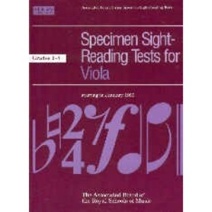 Specimen Sight-Reading Tests for Viola: Grades 6-8