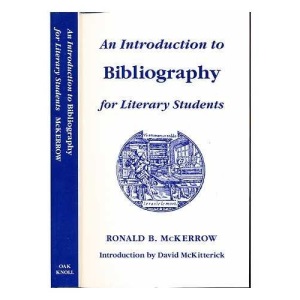 An Introduction to Bibliography for Literary Students