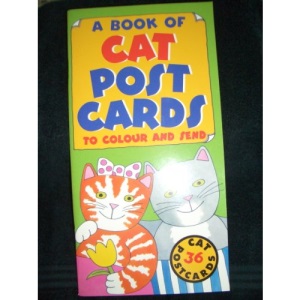 A Book of Cat Postcards - To Colour and Send