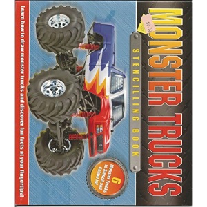 Monster Trucks Stencil Book