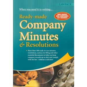 Ready-made Company Minutes and Resolutions