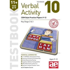 11+ Verbal Activity Year 5-7 Testbook 10: CEM Style Practice Papers 9-12