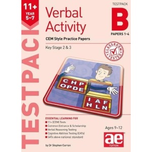 11+ Verbal Activity Year 5-7 Testpack B Papers 1-4: CEM Style Practice Papers