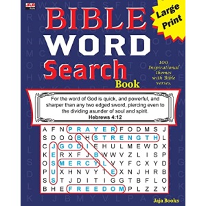 BIBLE WORD Search Book: Volume 1 (BIBLE WORD Search Book: 100 Inspirational themes with Bible verses in Big print!)