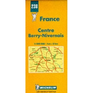 Michelin Map 238 France Centre, Berry-Nivernais