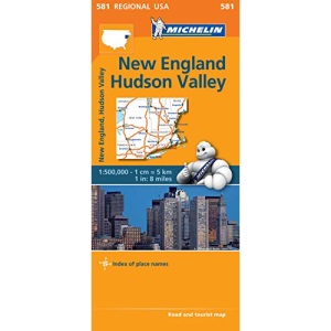 New England, Hudson Valley - Michelin Regional Map 581: Map (Michelin Regional Maps, 581)