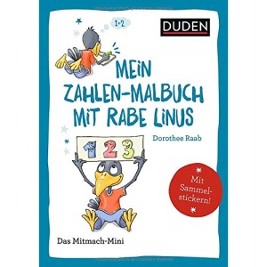Duden Minis (Band 37) – Mein Zahlen-Malbuch mit Rabe Linus