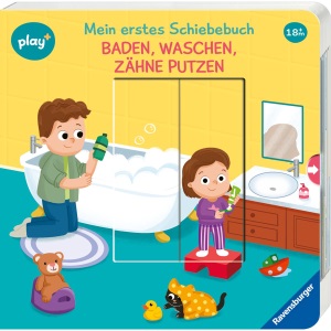 Play+ Mein erstes Schiebebuch Baden, waschen, Zähne putzen - ab 18 Monate