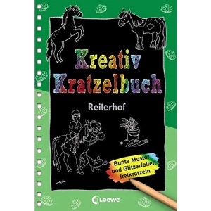 Kreativ-Kratzelbuch: Reiterhof: Kritz-Kratz-Beschäftigung für Kinder ab 5 Jahre
