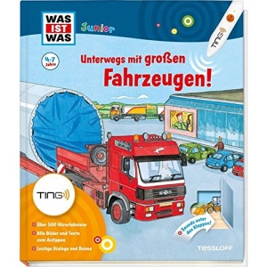 Unterwegs mit großen Fahrzeugen! Ting-Edition was ist was Junior: Mähdrescher, Flugzeug, Eisenbahn
