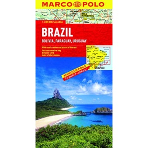 Brazil, Bolivia, Paraguay, Uruguay Marco Polo Map (Marco Polo Maps)