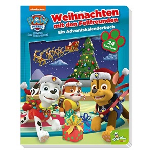 PAW Patrol: Weihnachten mit den Fellfreunden - Ein Adventskalenderbuch: Pappbilderbuch mit 24 Klappen