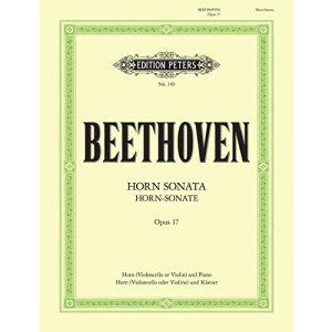 EDITION PETERS BEETHOVEN LUDWIG VAN - HORN SONATA IN F OP.17 - HORN AND PIANO Classical sheets Horn