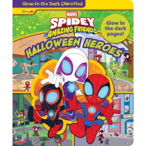 Disney Junior Marvel Spidey and His Amazing Friends - Halloween Heroes Glow in the Dark Look and Find Activity Book - PI Kids