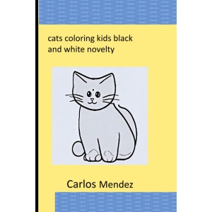 coloring book kids black and white novelty cats