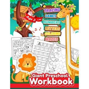 Giant Preschool Workbook: Tracing letters and numbers for preschool , Learning to write for , age 3 and up workbooks for Pre K, Kindergarten and Kids (Preschool Workbooks)